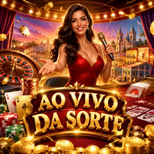 Estúdio de cassino ao vivo com crupiê e câmeras em transmissão